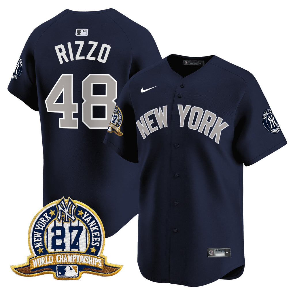 Men’s New York 27 Time Champions Patch Vapor Premier Limited Jersey