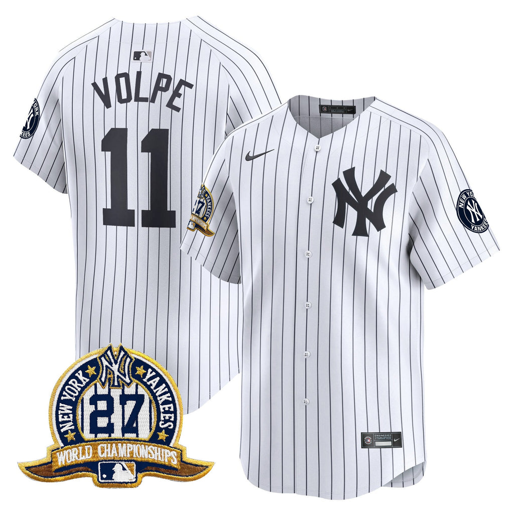 Men’s New York 27 Time Champions Patch Vapor Premier Limited Jersey
