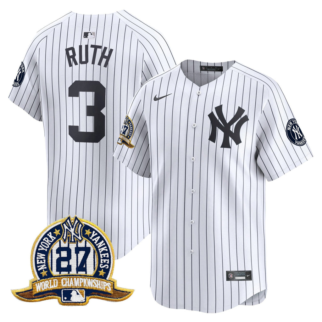 Men’s New York 27 Time Champions Patch Vapor Premier Limited Jersey