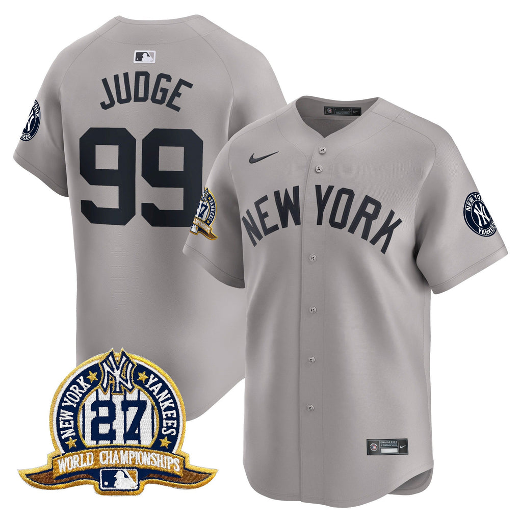 Men’s New York 27 Time Champions Patch Vapor Premier Limited Jersey
