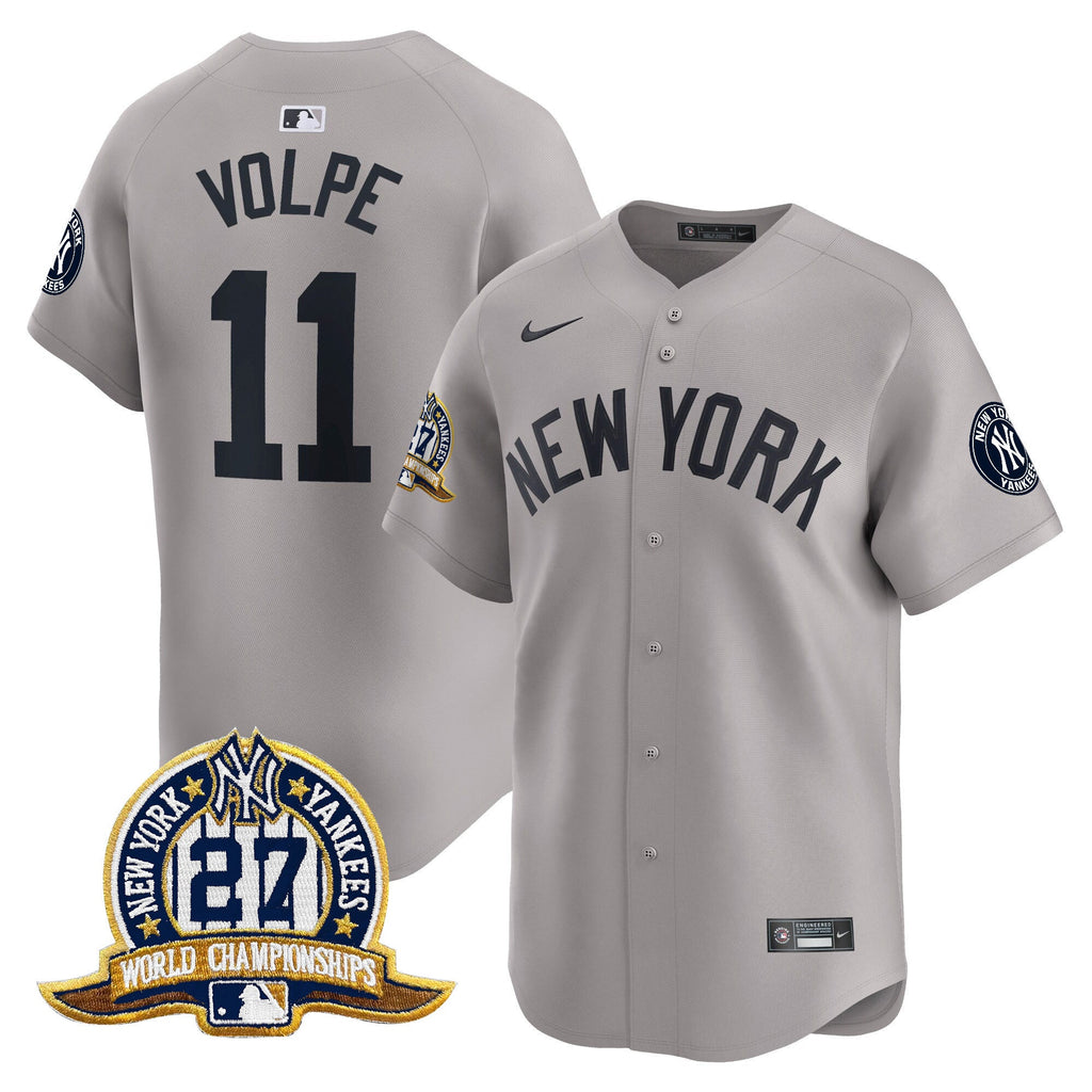 Men’s New York 27 Time Champions Patch Vapor Premier Limited Jersey