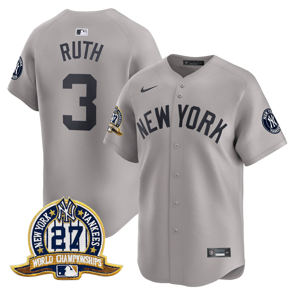 Men’s New York 27 Time Champions Patch Vapor Premier Limited Jersey