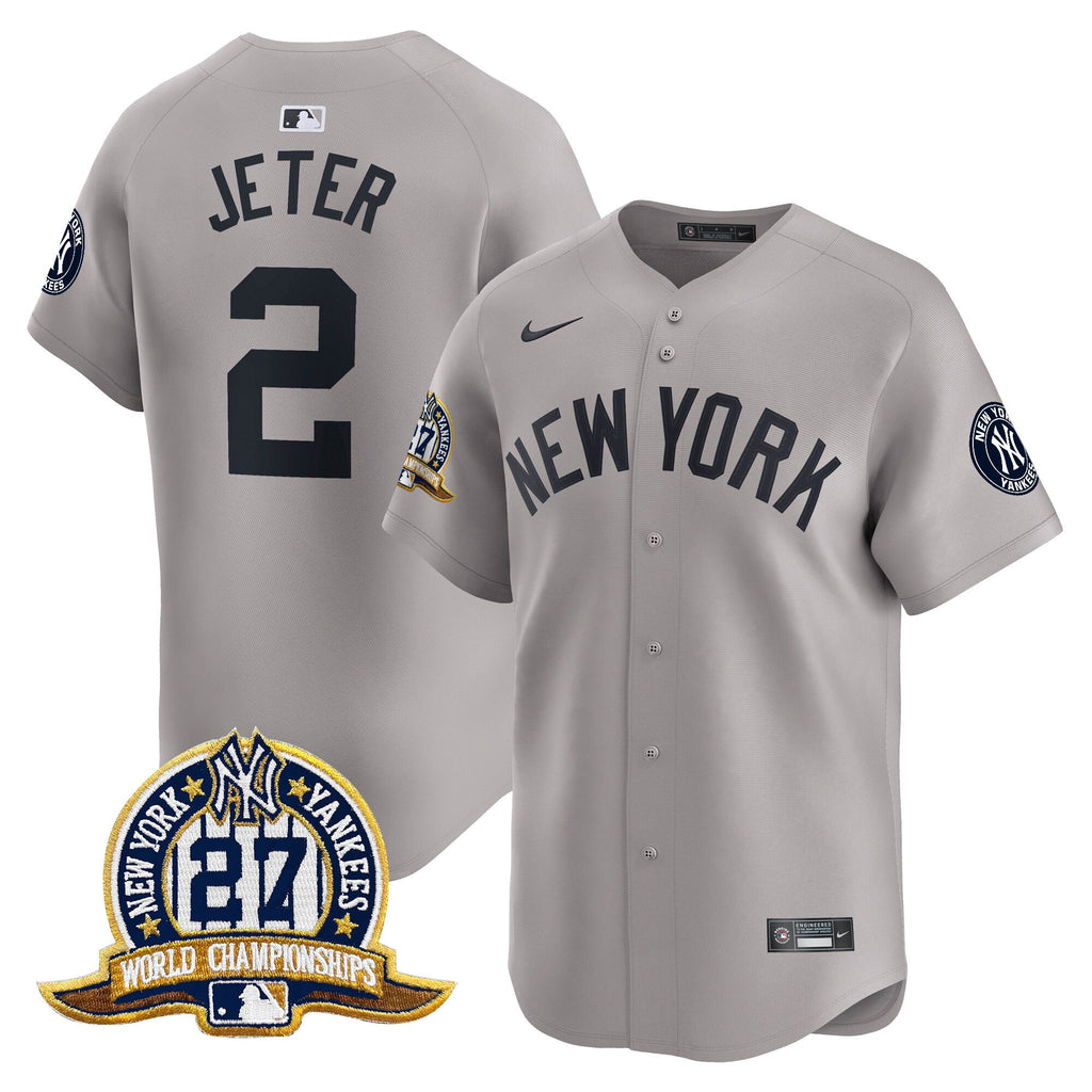 Men’s New York 27 Time Champions Patch Vapor Premier Limited Jersey