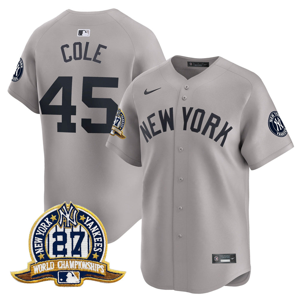 Men’s New York 27 Time Champions Patch Vapor Premier Limited Jersey