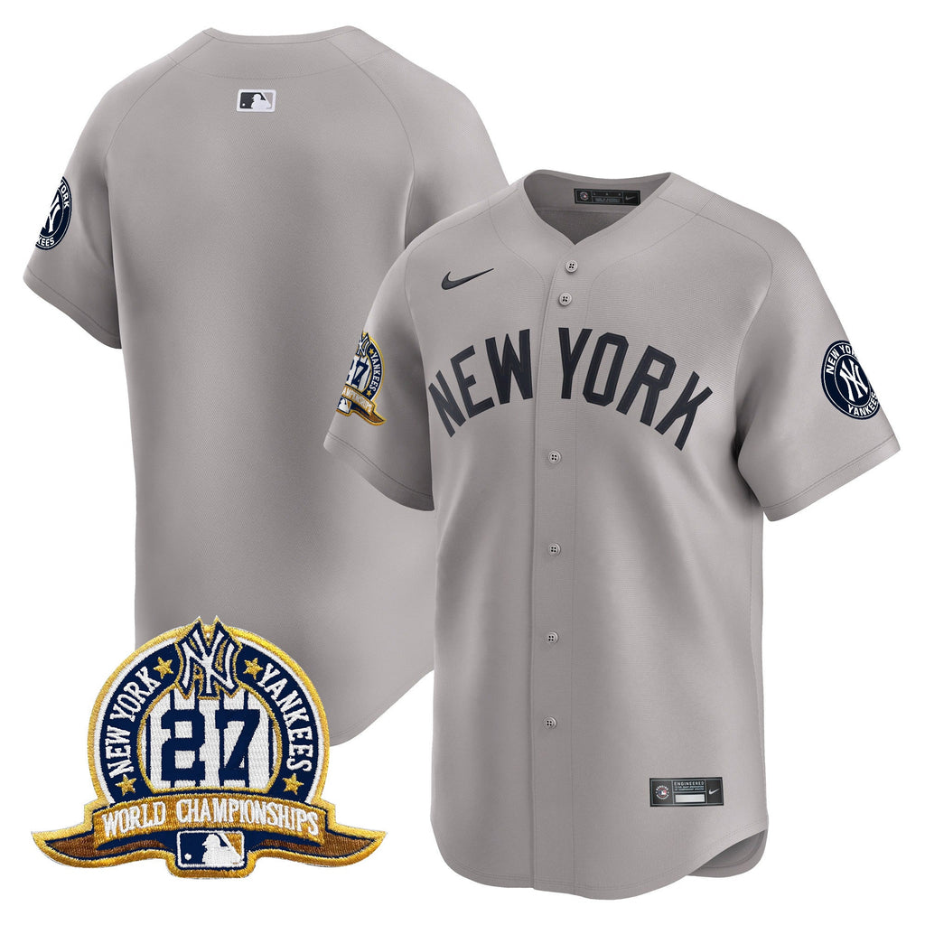 Men’s New York 27 Time Champions Patch Vapor Premier Limited Jersey