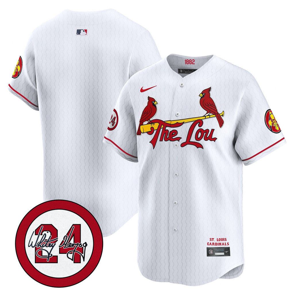 Men’s St. Louis Whitey Herzog Patch Vapor Premier Limited Jersey