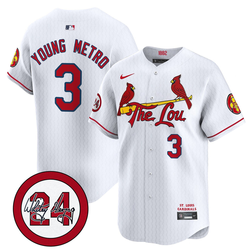 Men’s St. Louis Whitey Herzog Patch Vapor Premier Limited Jersey