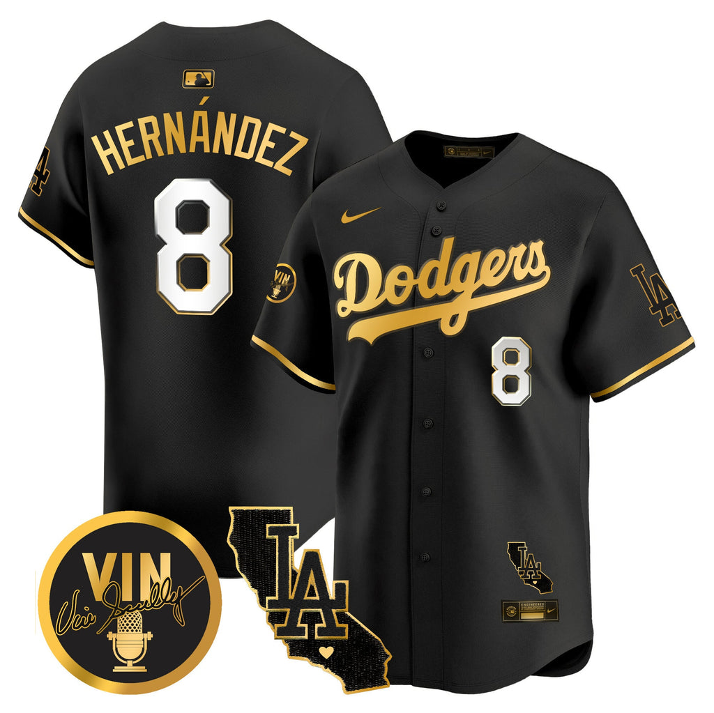 Men’s Vin & California Patch Gold Vapor Premier Limited Jersey