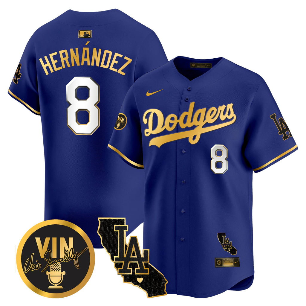 Men’s Vin & California Patch Gold Vapor Premier Limited Jersey