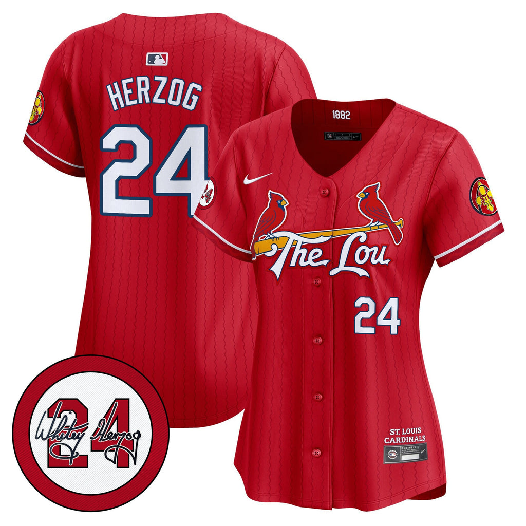 Women’s St. Louis 2024 City Connect Whitey Herzog Patch Vapor Premier Limited Jersey