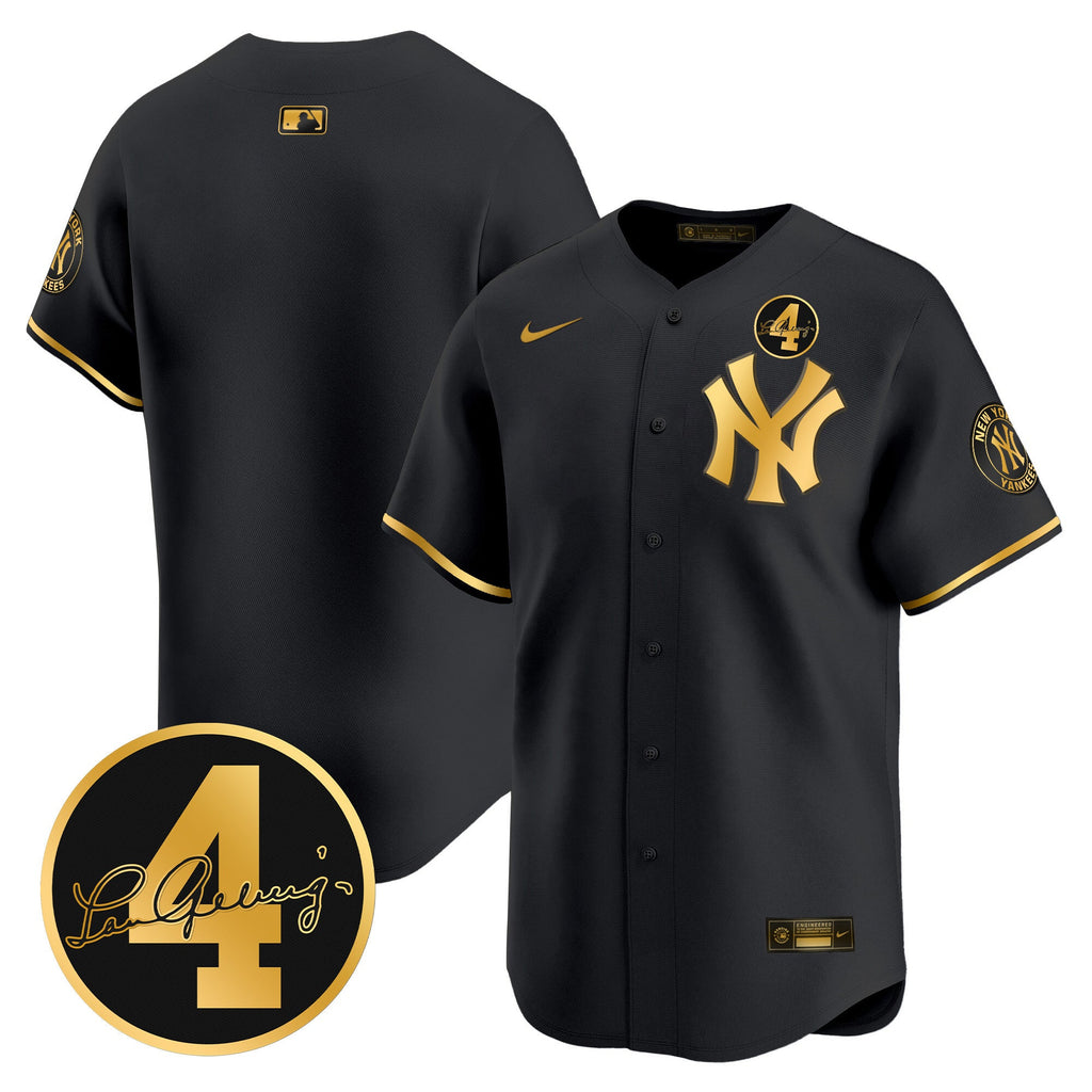 Men’s New York Lou Gehrig Patch Vapor Premier Limited Jersey