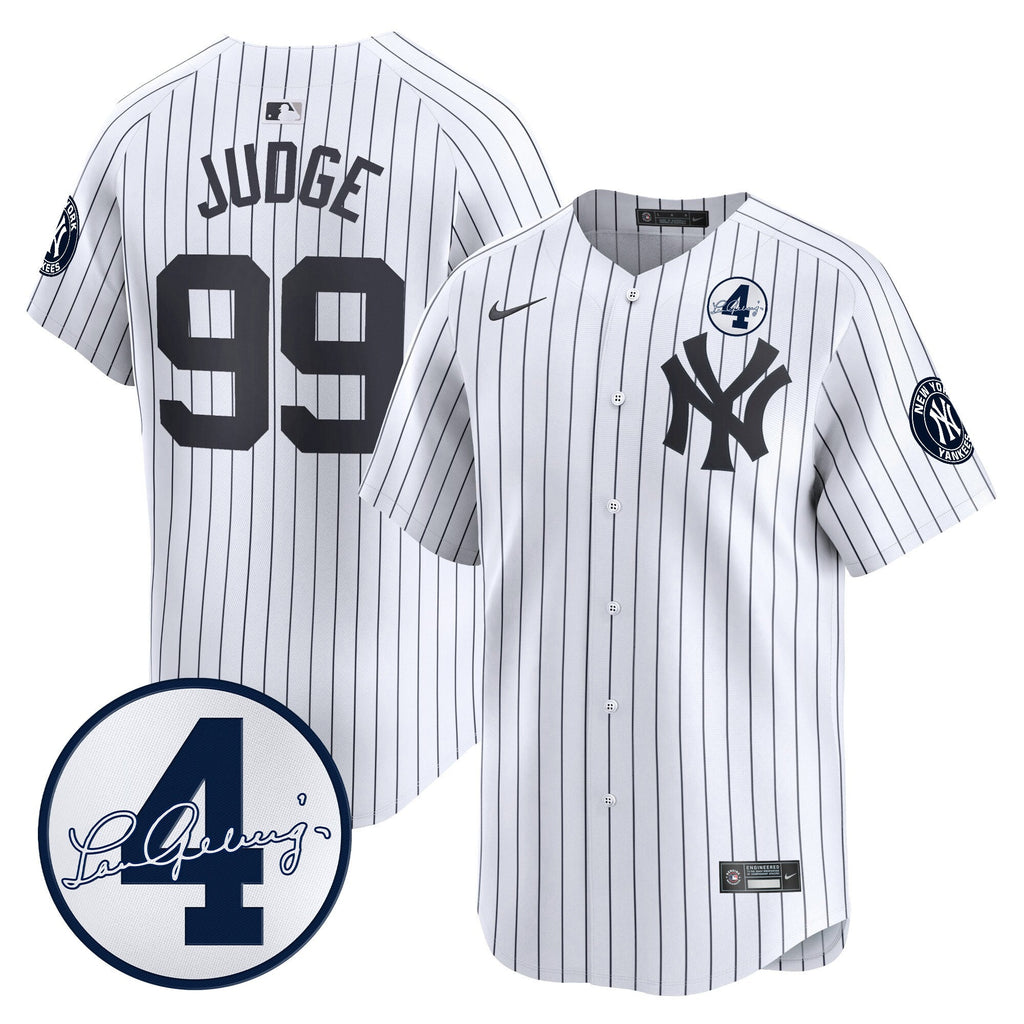 Men’s New York Lou Gehrig Patch Vapor Premier Limited Jersey
