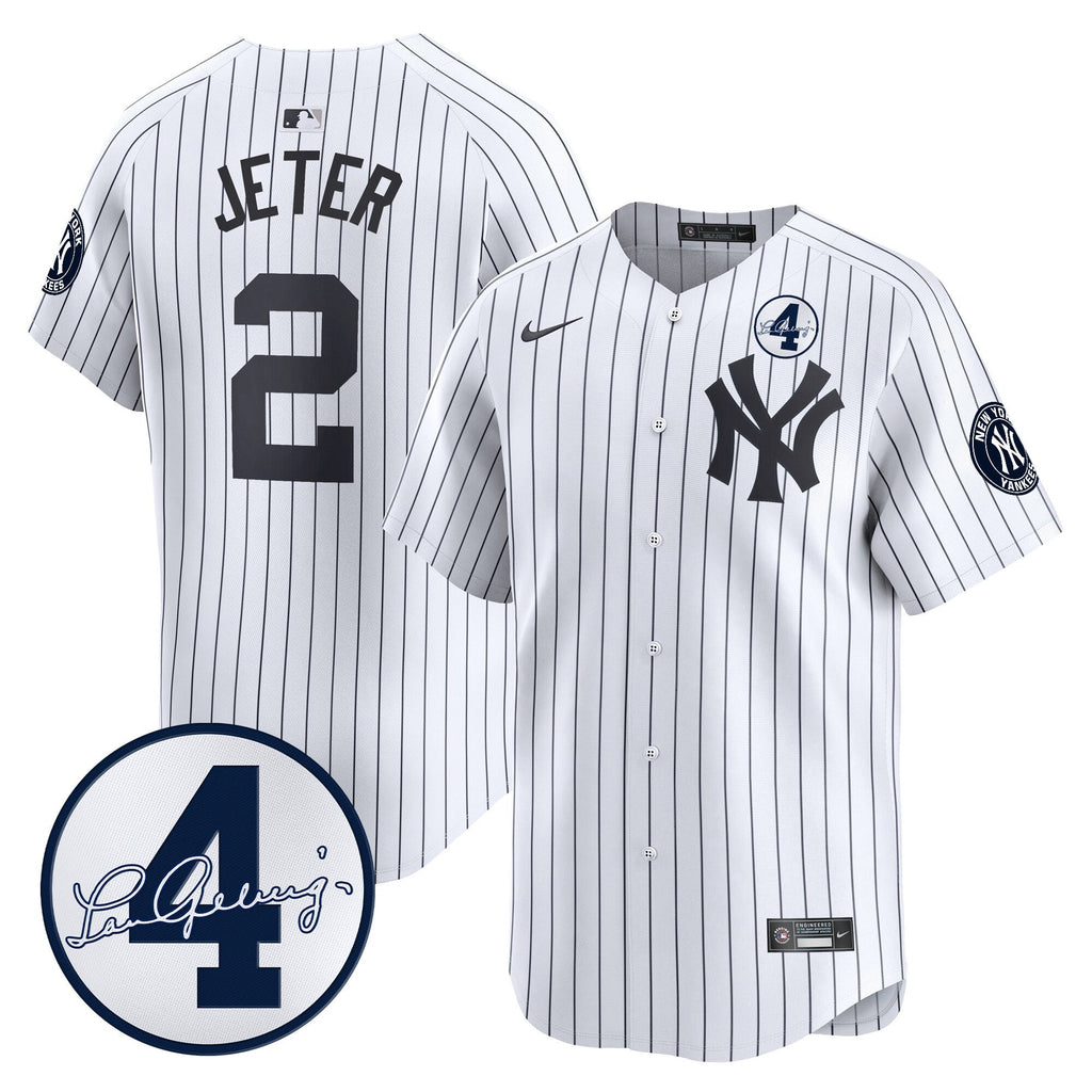 Men’s New York Lou Gehrig Patch Vapor Premier Limited Jersey