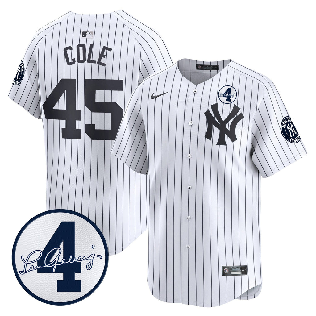 Men’s New York Lou Gehrig Patch Vapor Premier Limited Jersey