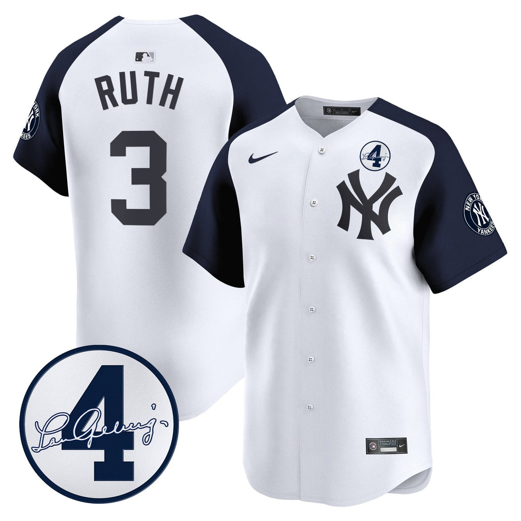 Men’s New York Lou Gehrig Patch Vapor Premier Limited Jersey