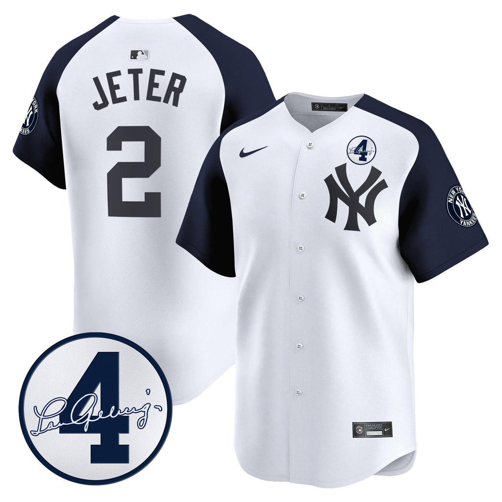 Men’s New York Lou Gehrig Patch Vapor Premier Limited Jersey