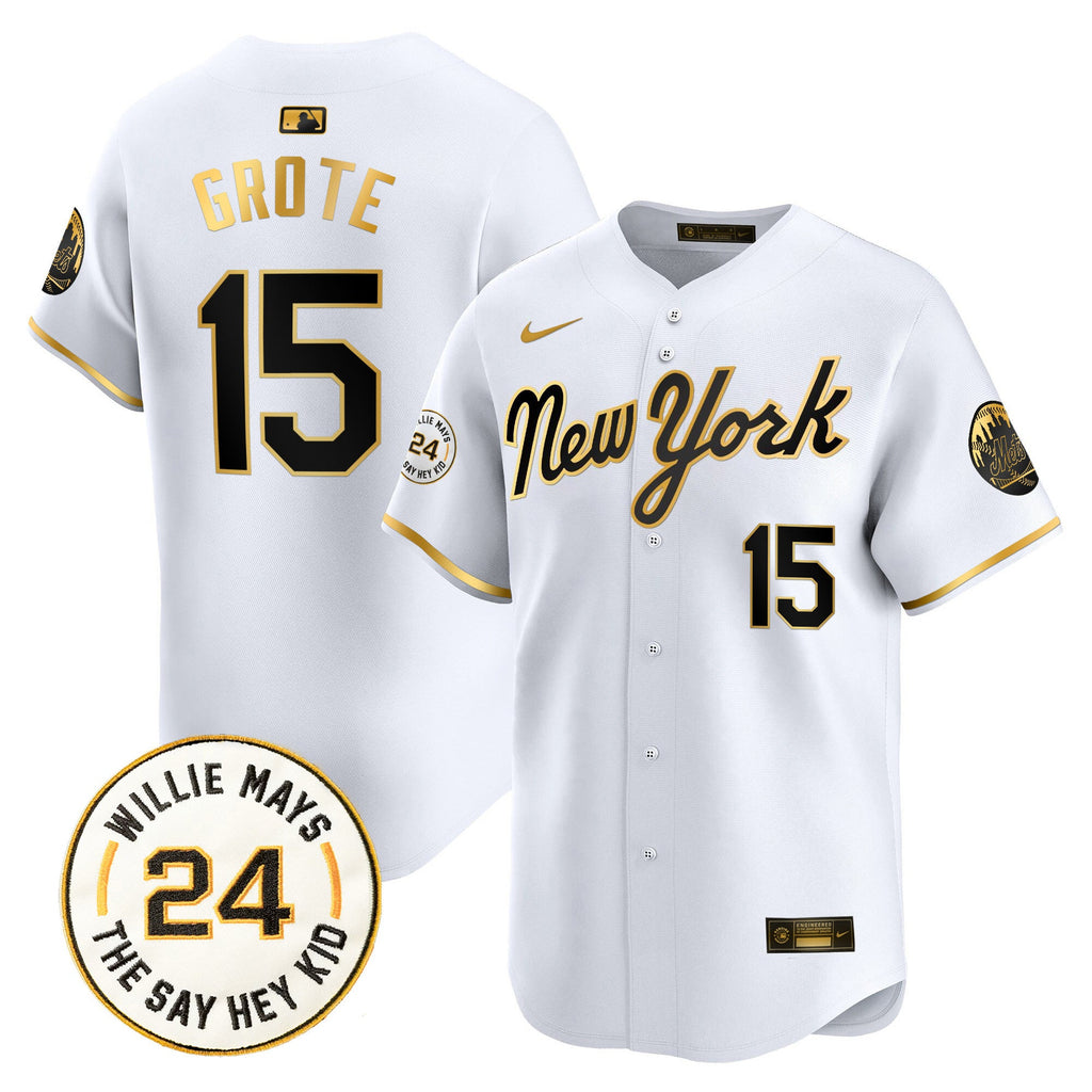 Men’s Willie Mays Patch Vapor Premier Limited Jersey