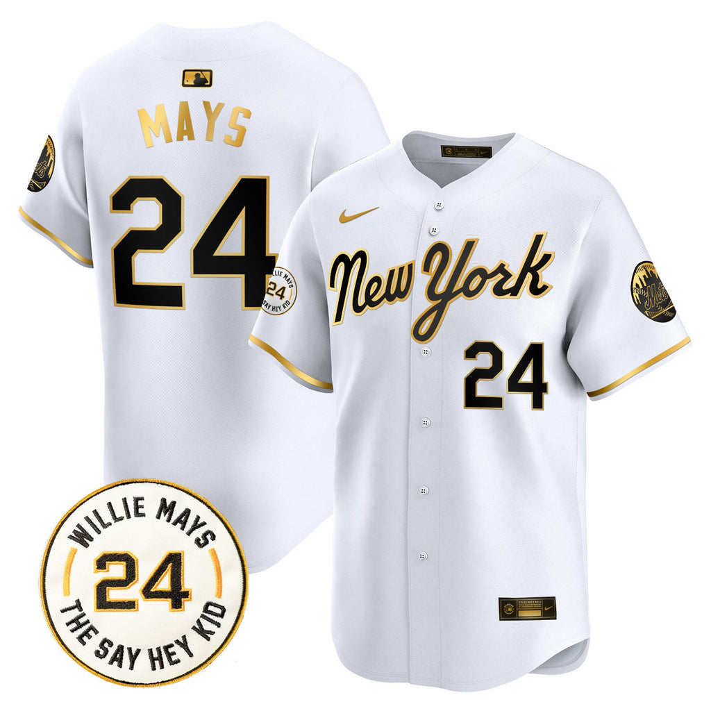 Men’s Willie Mays Patch Vapor Premier Limited Jersey
