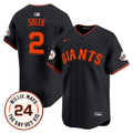 Men’s San Francisco 2024 Willie Mays Patch Vapor Premier Limited Jersey V6