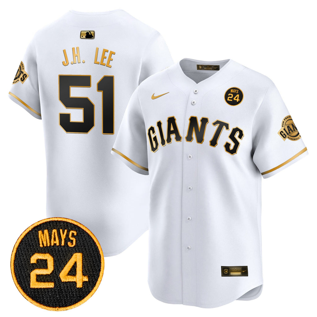 Men’s San Francisco 2024 Willie Mays Patch Vapor Premier Limited Jersey V3