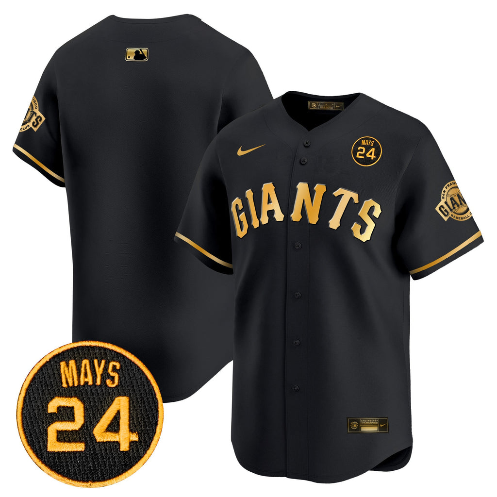 Men’s San Francisco 2024 Willie Mays Patch Vapor Premier Limited Jersey V3
