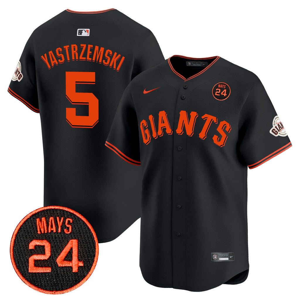 Men’s San Francisco 2024 Willie Mays Patch Vapor Premier Limited Jersey V3
