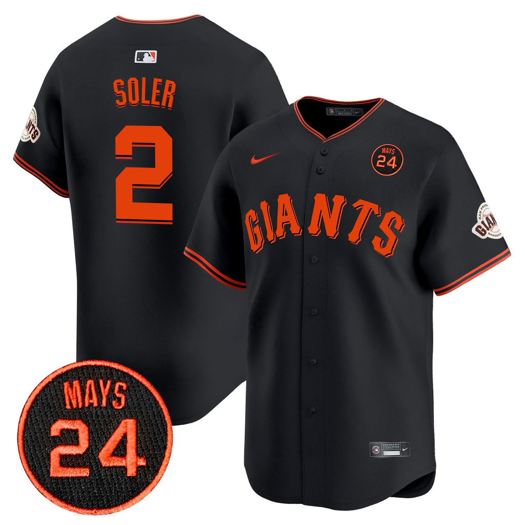 Men’s San Francisco 2024 Willie Mays Patch Vapor Premier Limited Jersey V3