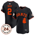 Men’s San Francisco 2024 Willie Mays Patch Vapor Premier Limited Jersey V4