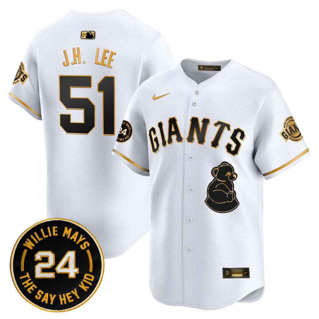 Men’s San Francisco 2024 Willie Mays Patch Vapor Premier Limited Jersey V4