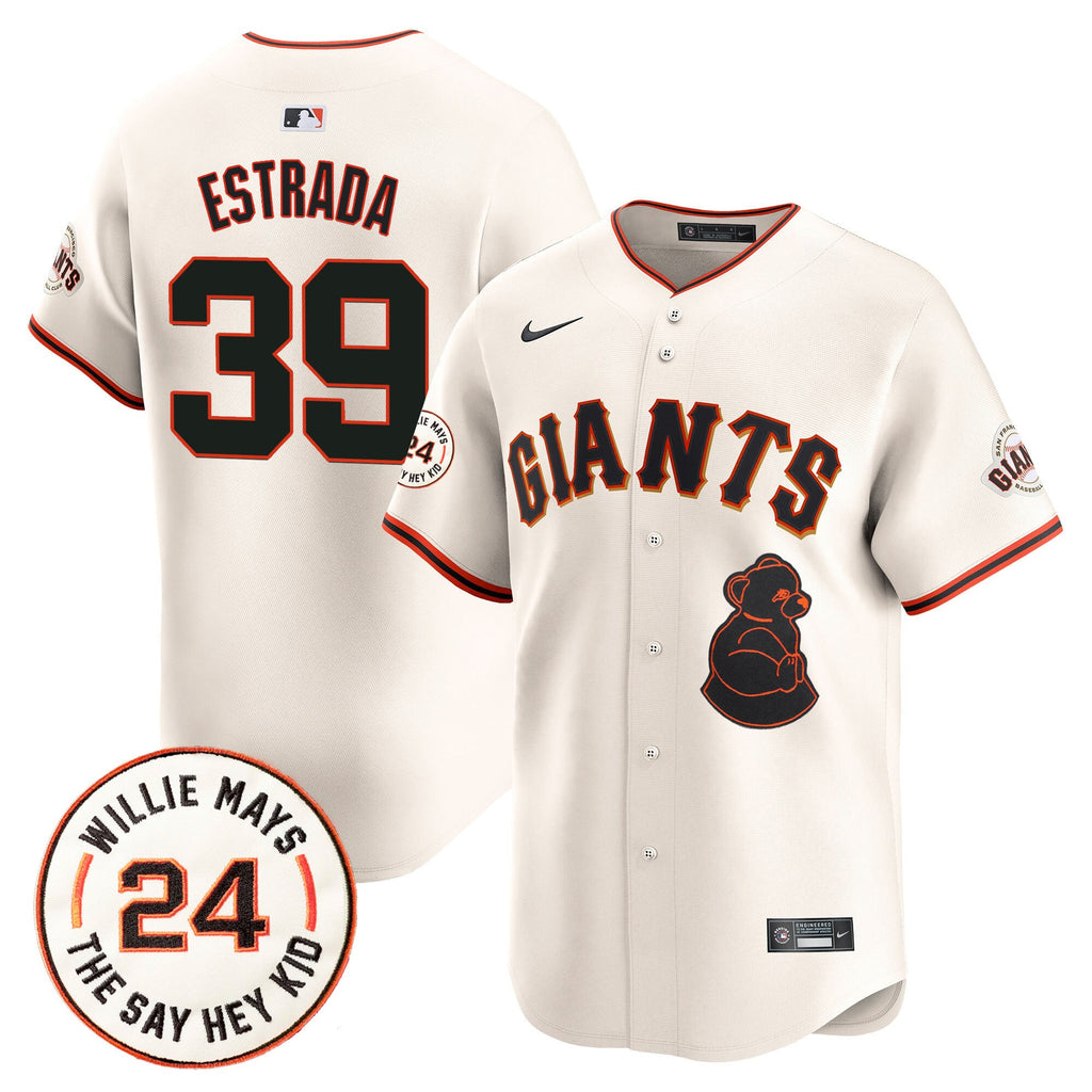 Men’s San Francisco 2024 Willie Mays Patch Vapor Premier Limited Jersey V4