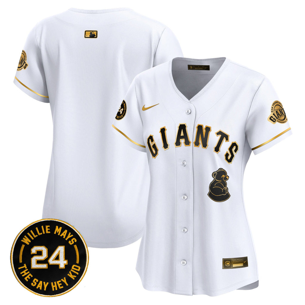 Women’s San Francisco 2024 Willie Mays Patch Vapor Premier Limited Jersey V4