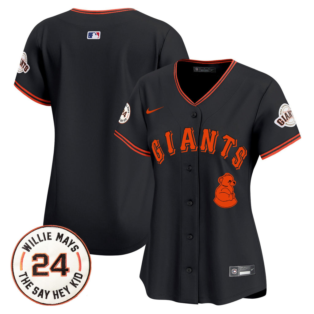 Women’s San Francisco 2024 Willie Mays Patch Vapor Premier Limited Jersey V4
