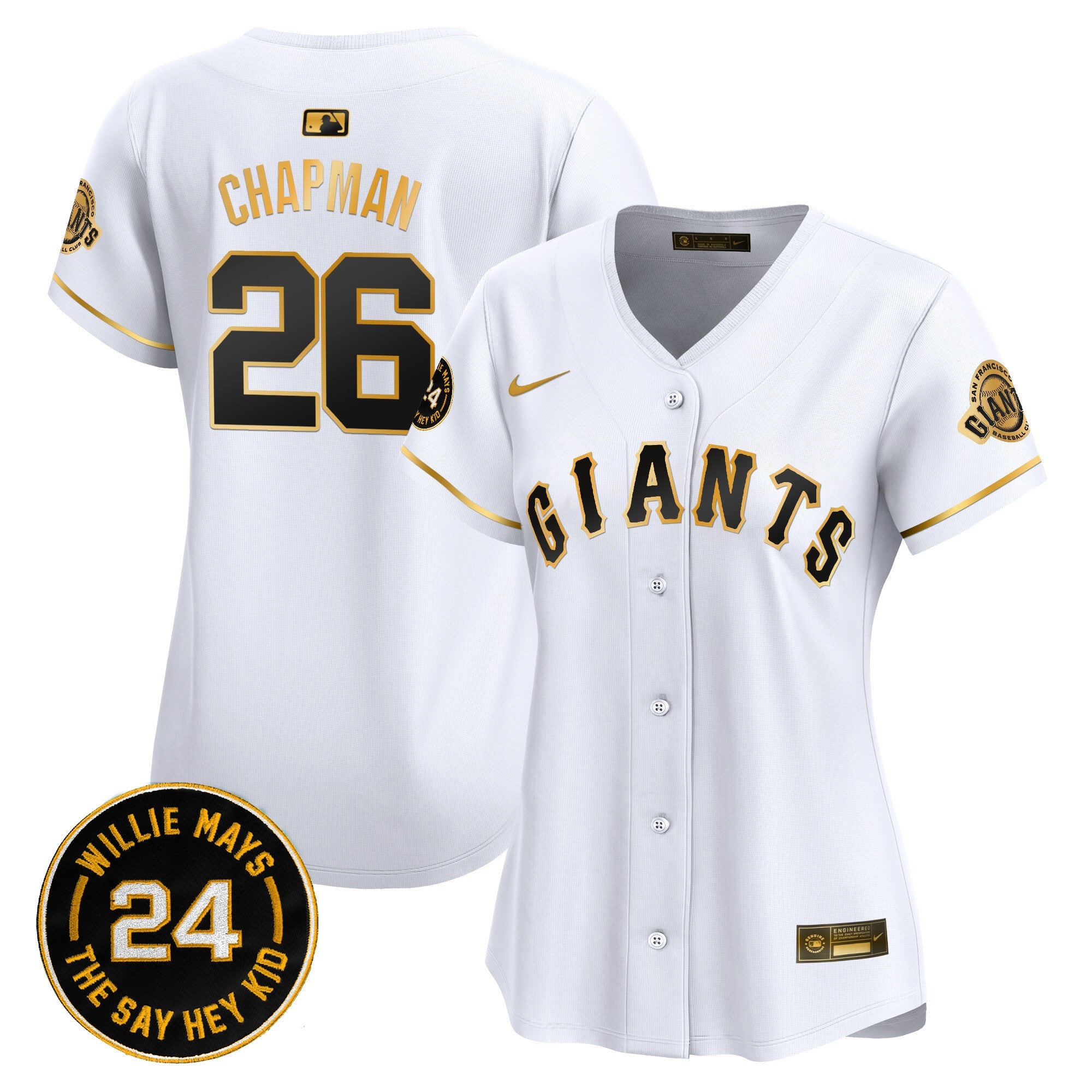 Women’s San Francisco 2024 Willie Mays Patch Vapor Premier Limited Jersey