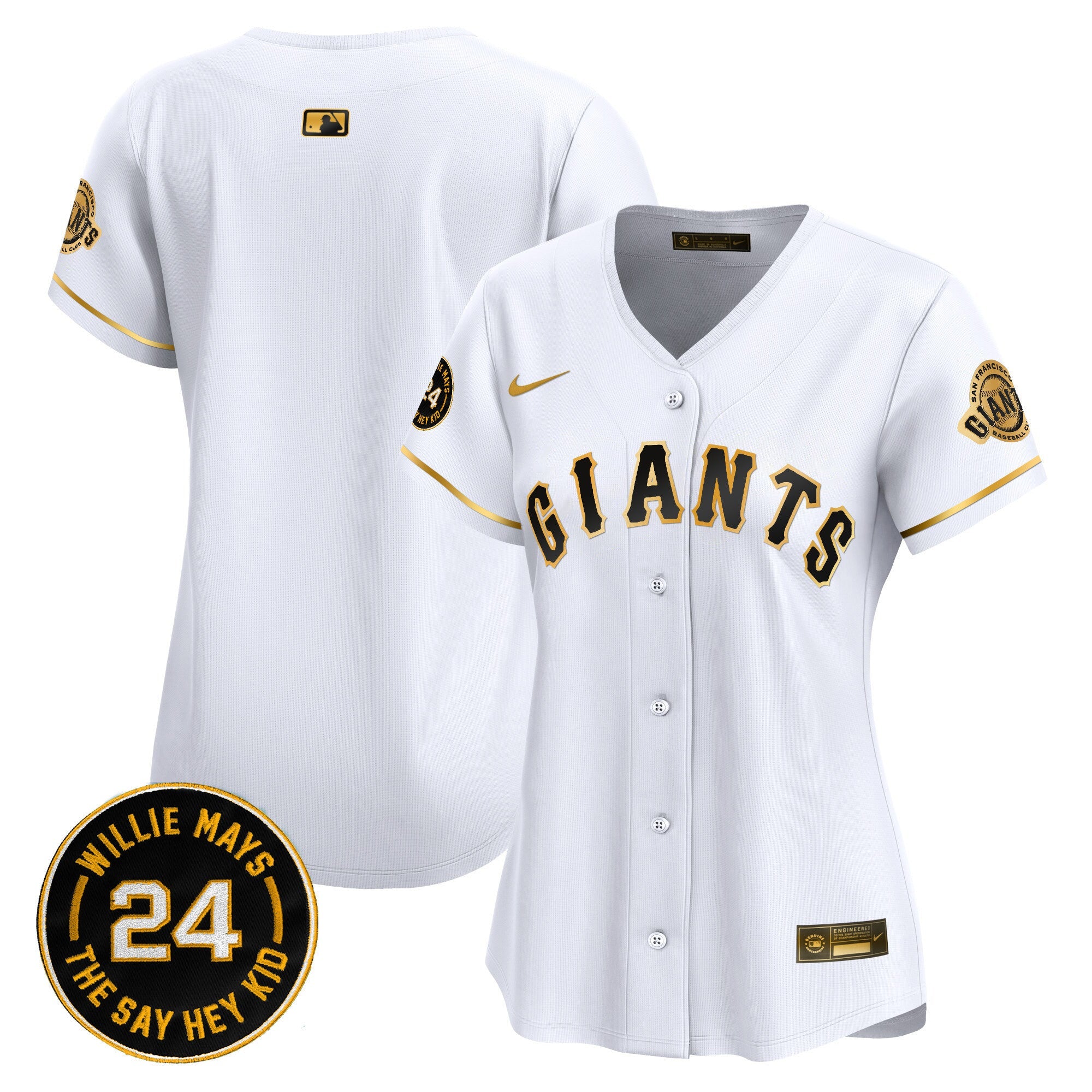 Women’s San Francisco 2024 Willie Mays Patch Vapor Premier Limited Jersey