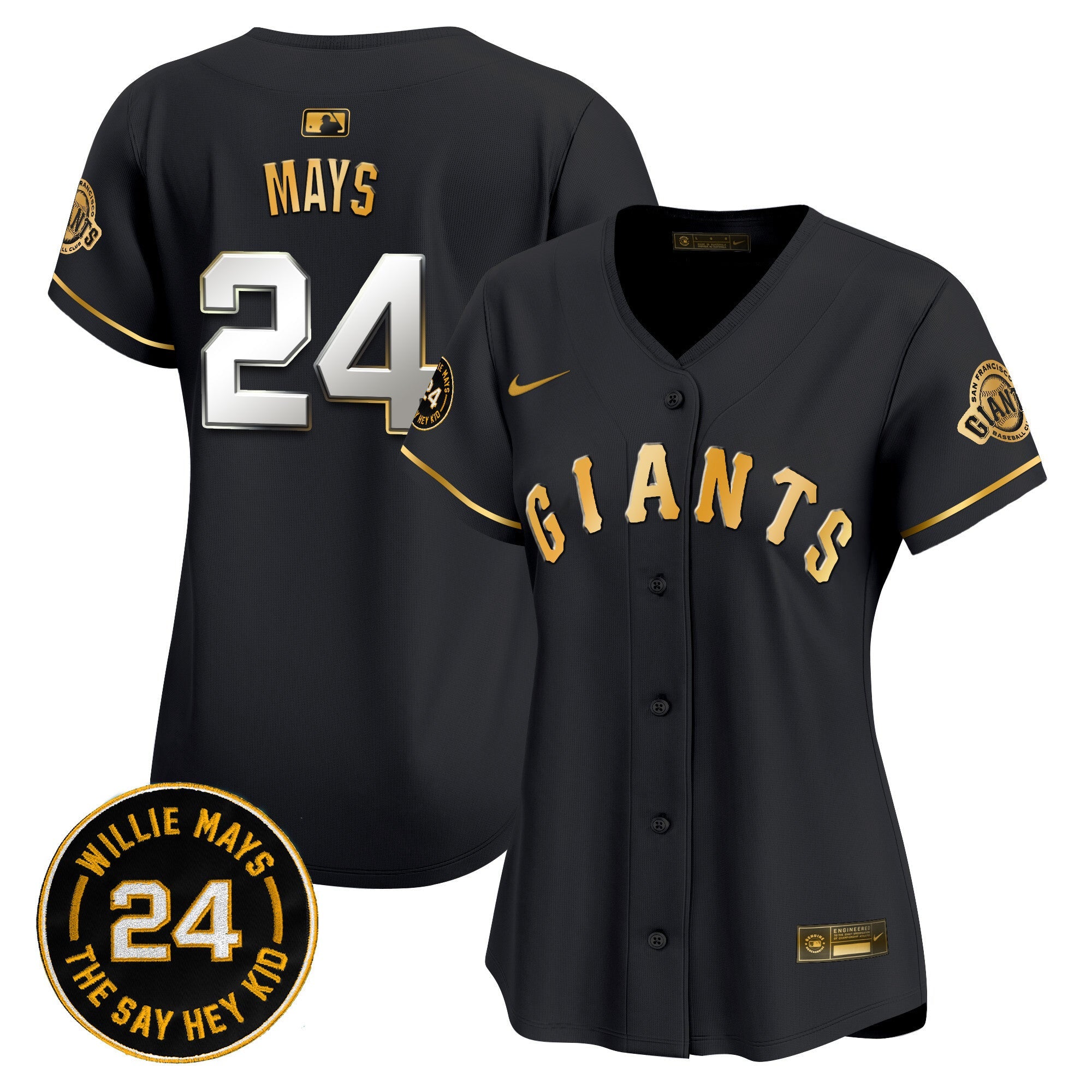 Women’s San Francisco 2024 Willie Mays Patch Vapor Premier Limited Jersey