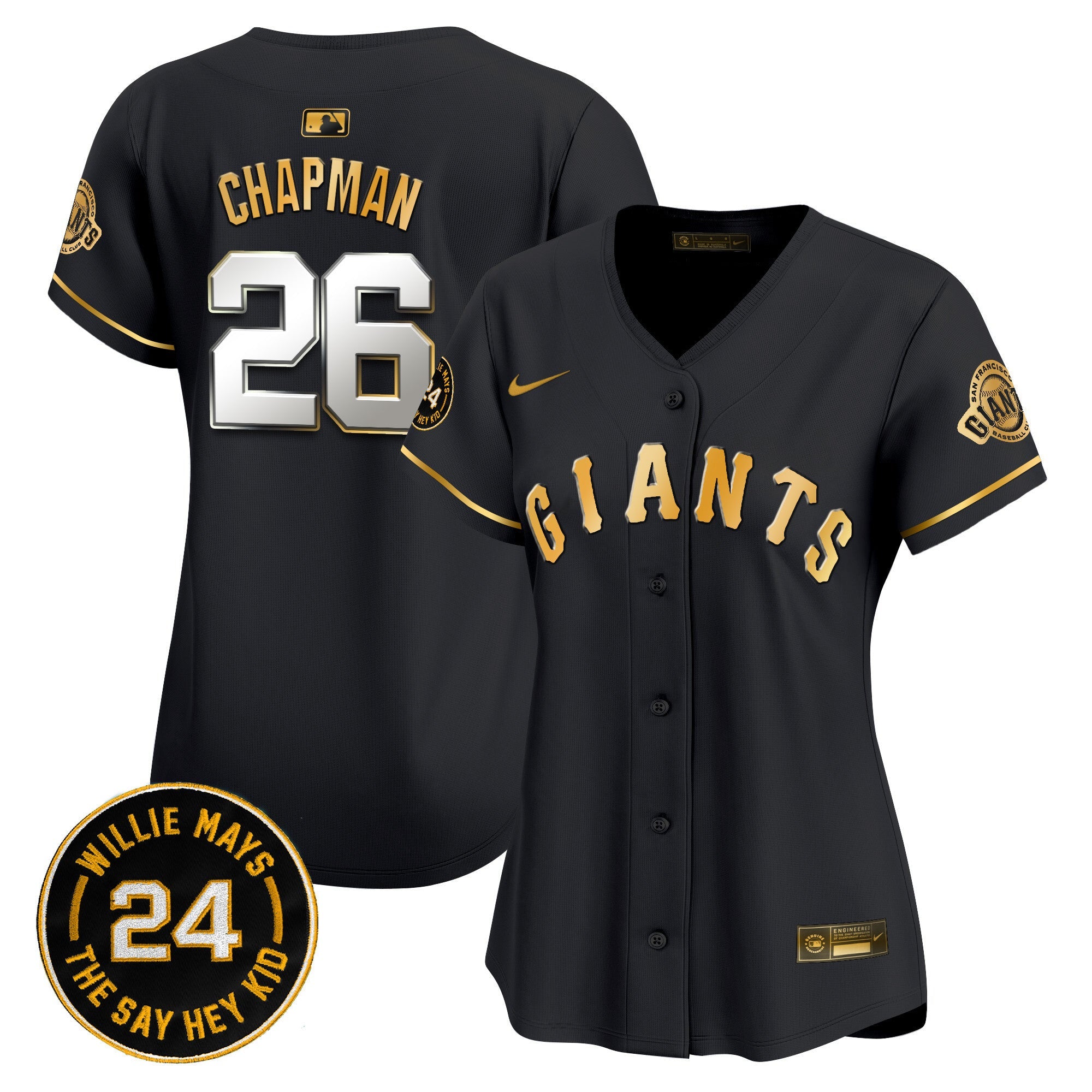 Women’s San Francisco 2024 Willie Mays Patch Vapor Premier Limited Jersey