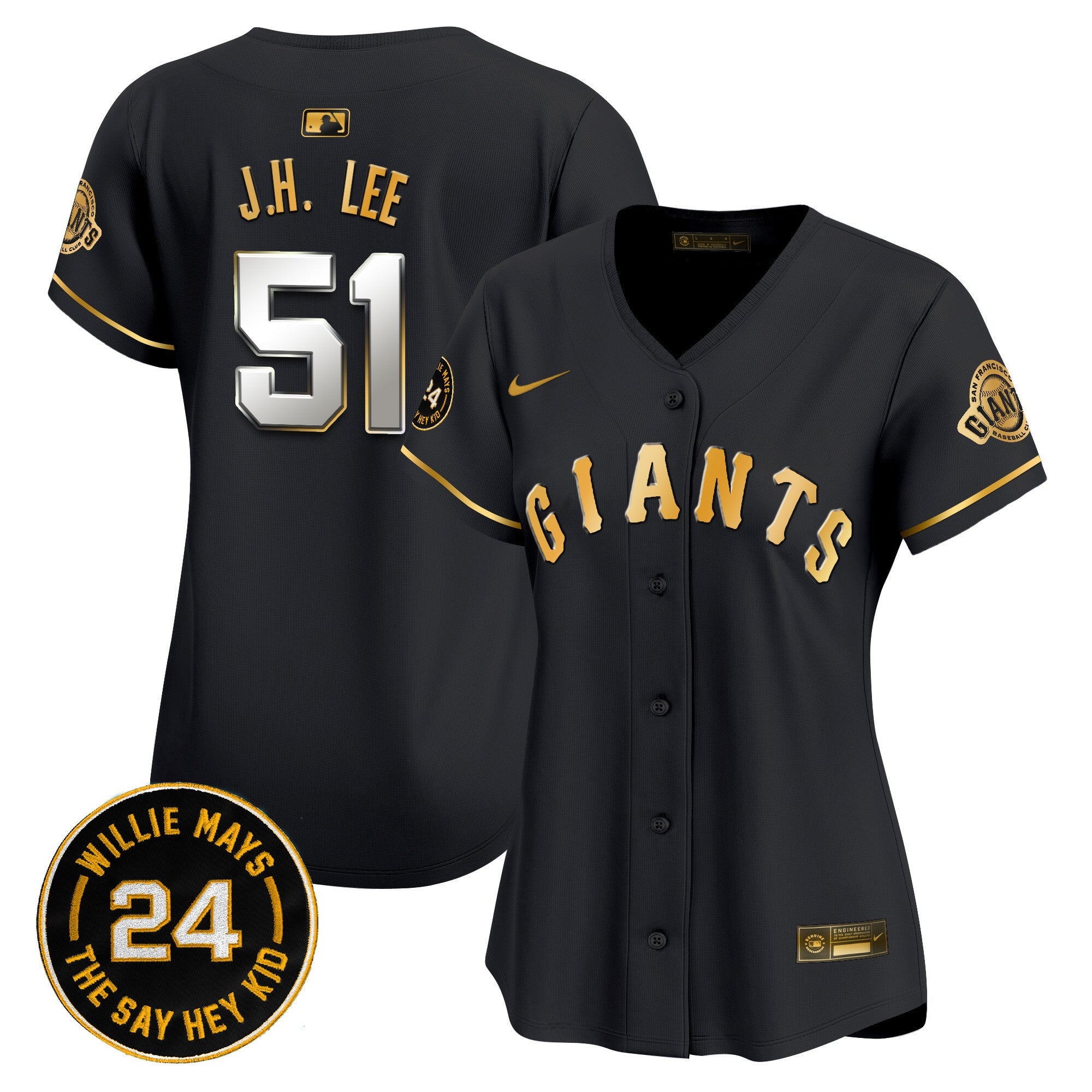 Women’s San Francisco 2024 Willie Mays Patch Vapor Premier Limited Jersey