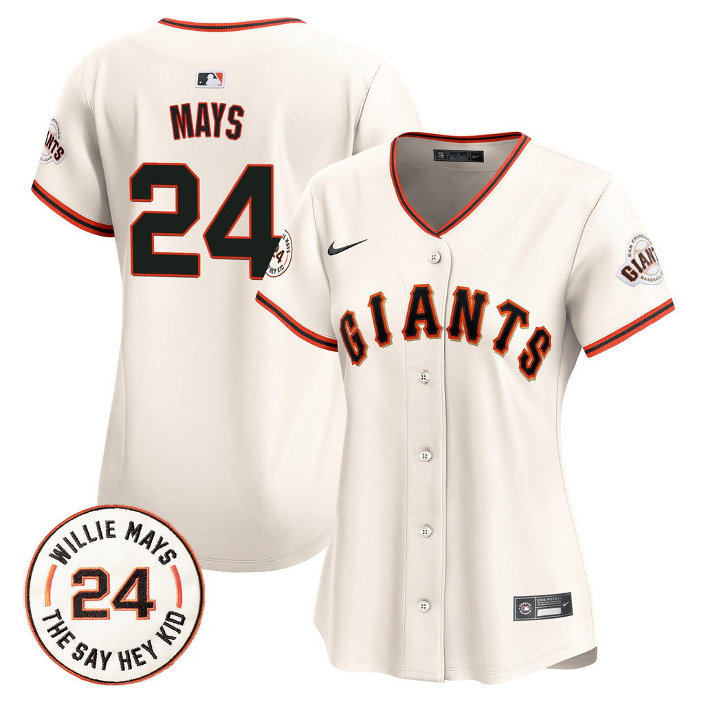 Women’s San Francisco 2024 Willie Mays Patch Vapor Premier Limited Jersey