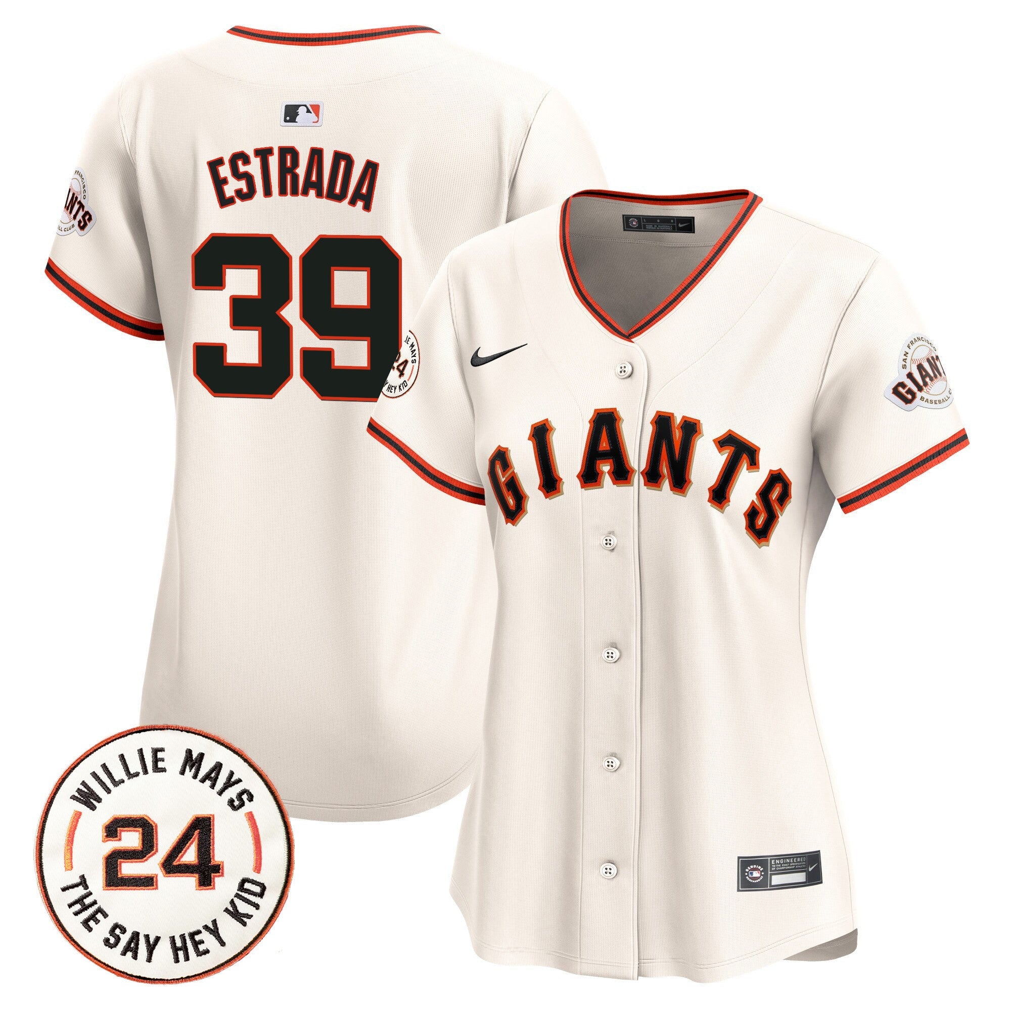 Women’s San Francisco 2024 Willie Mays Patch Vapor Premier Limited Jersey