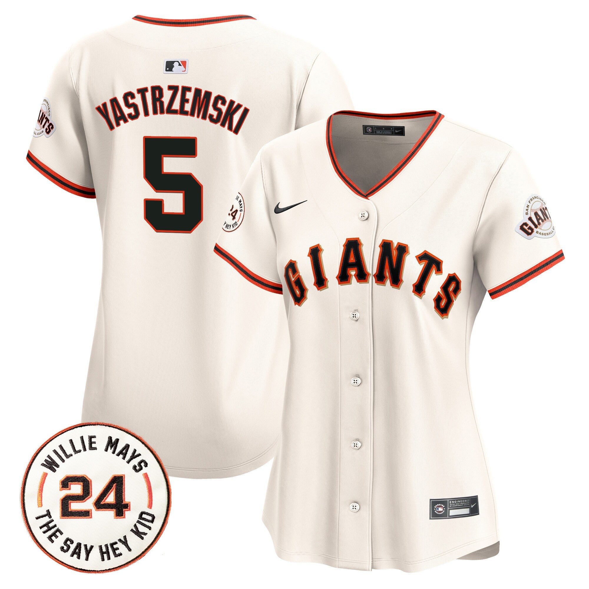 Women’s San Francisco 2024 Willie Mays Patch Vapor Premier Limited Jersey