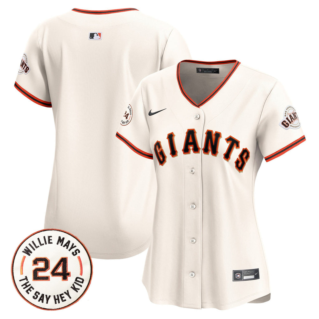 Women’s San Francisco 2024 Willie Mays Patch Vapor Premier Limited Jersey
