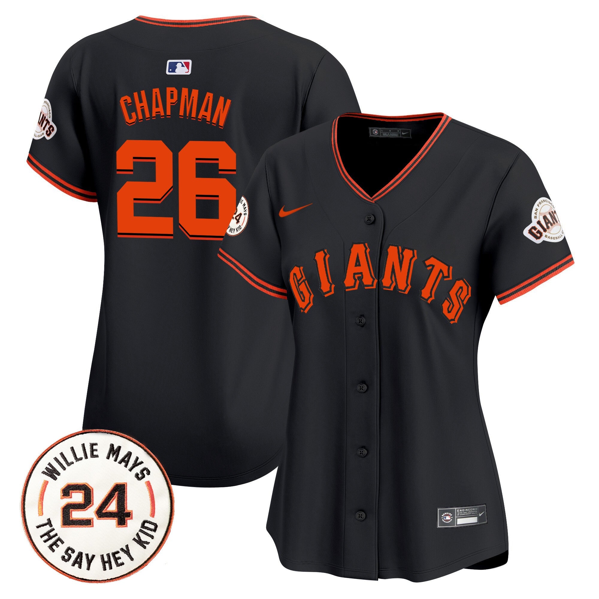 Women’s San Francisco 2024 Willie Mays Patch Vapor Premier Limited Jersey