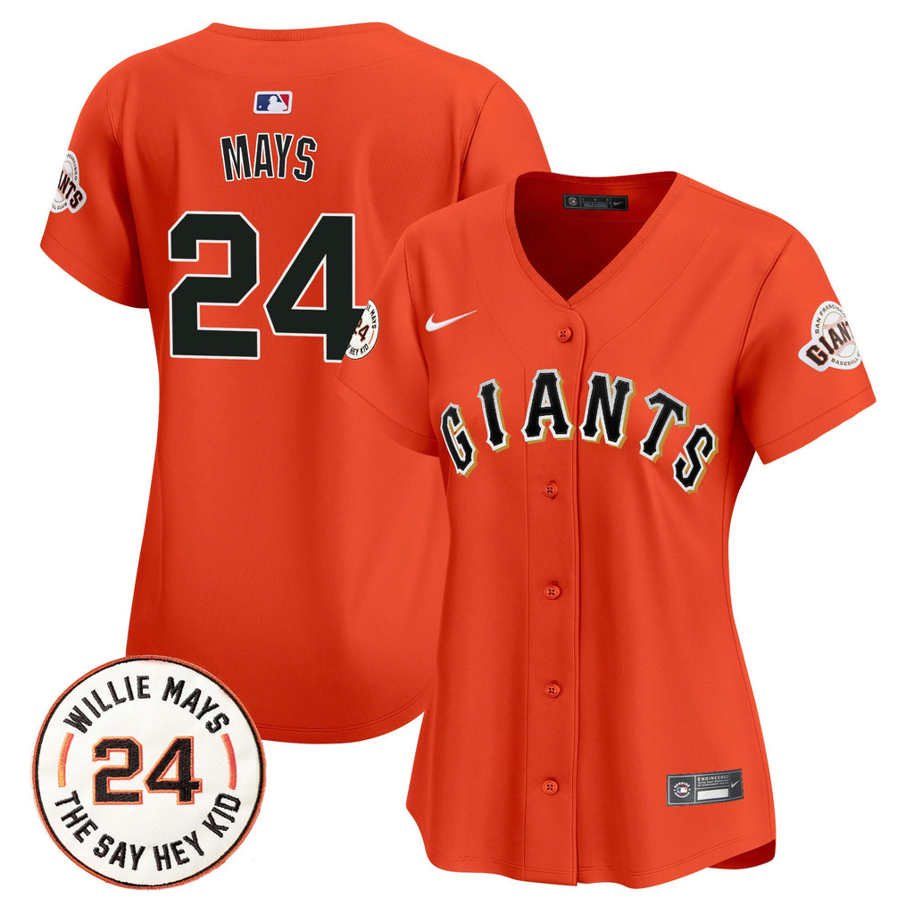 Women’s San Francisco 2024 Willie Mays Patch Vapor Premier Limited Jersey