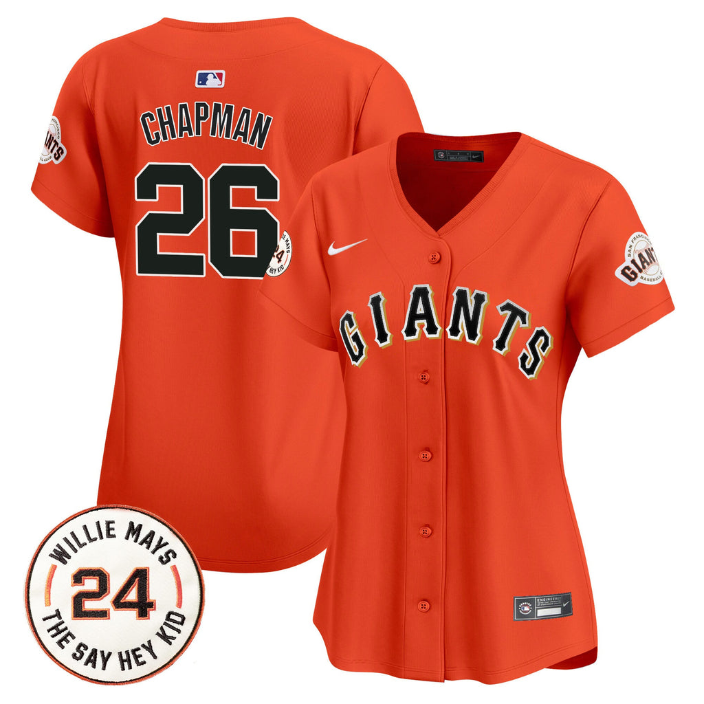 Women’s San Francisco 2024 Willie Mays Patch Vapor Premier Limited Jersey