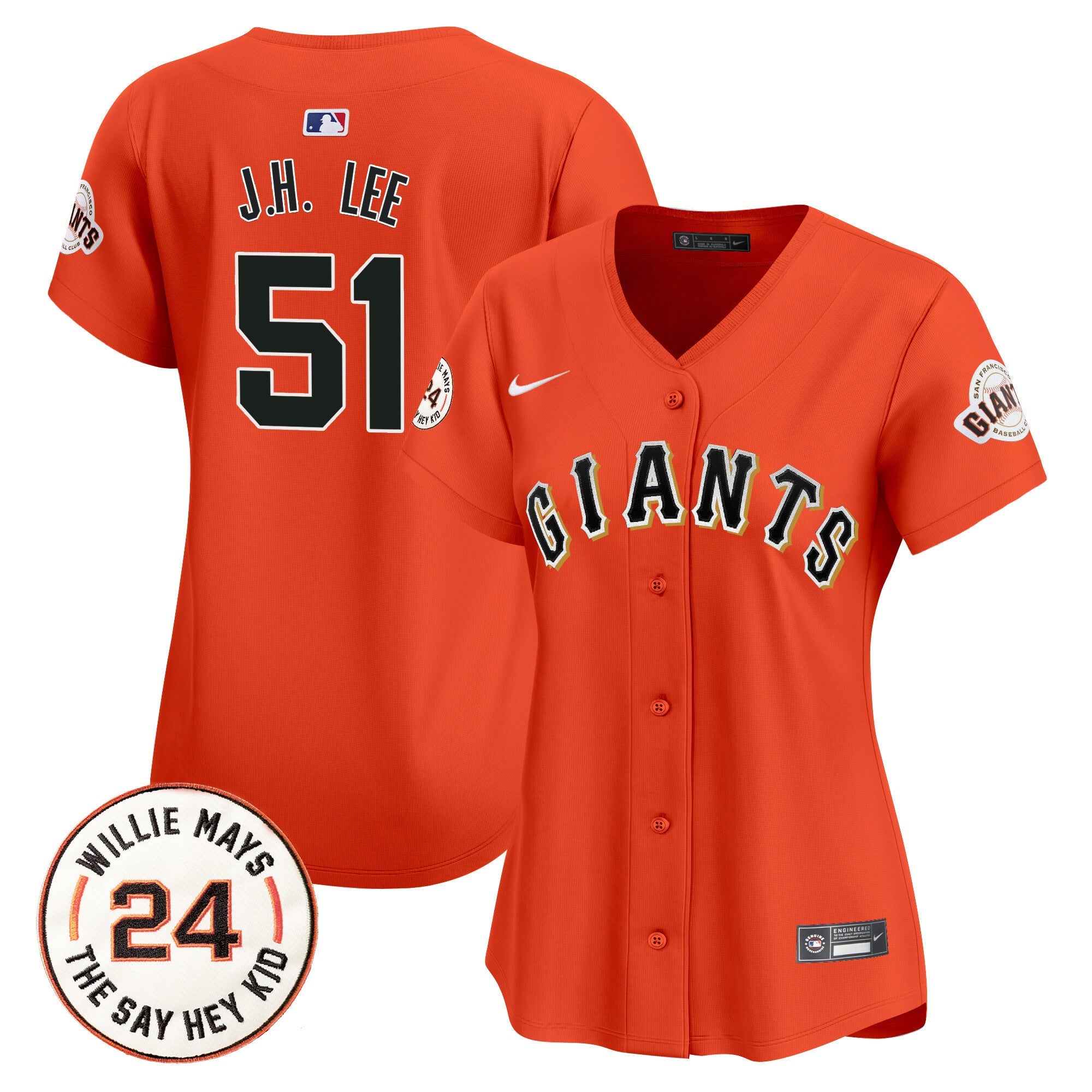 Women’s San Francisco 2024 Willie Mays Patch Vapor Premier Limited Jersey