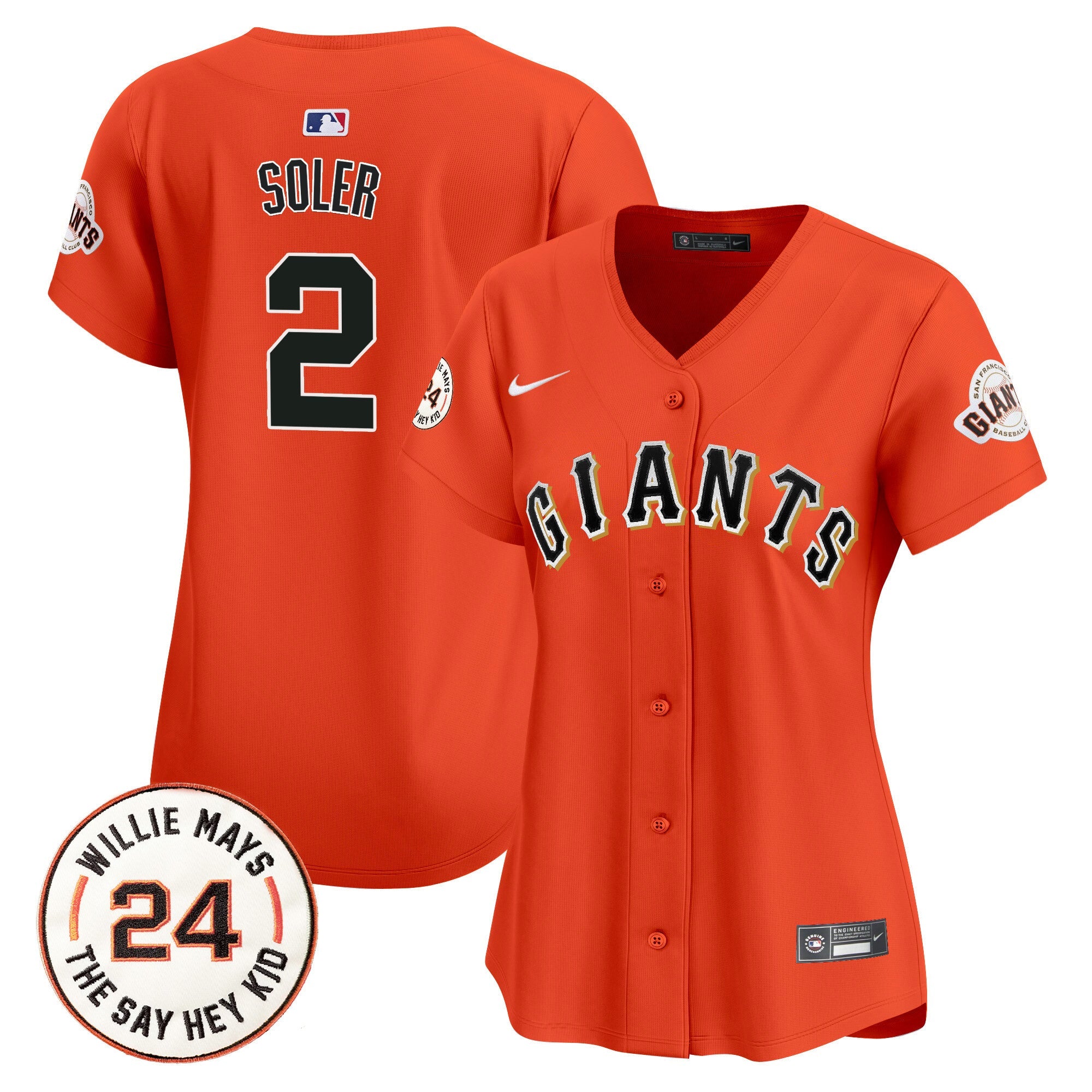 Women’s San Francisco 2024 Willie Mays Patch Vapor Premier Limited Jersey