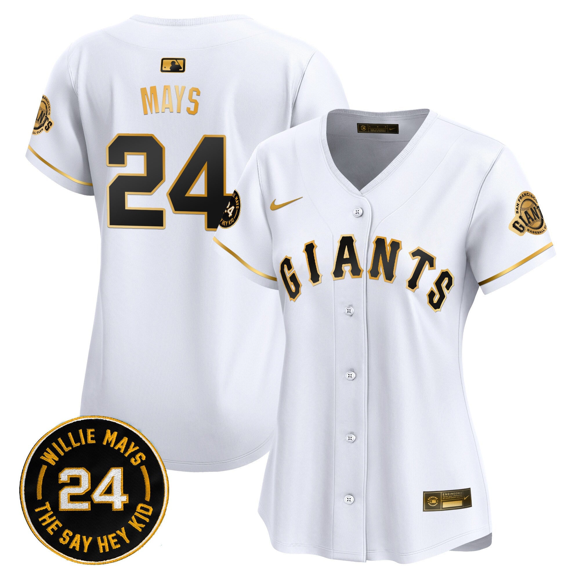 Women’s San Francisco 2024 Willie Mays Patch Vapor Premier Limited Jersey