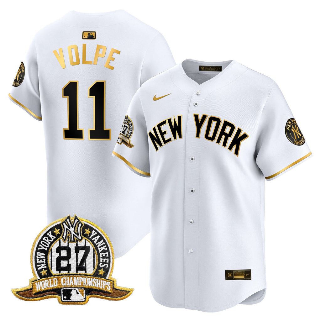Men’s New York 27 Time Champions Patch Vapor Premier Limited Jersey V2