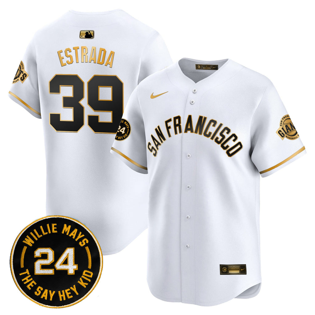 Men’s San Francisco 2024 Willie Mays Patch Vapor Premier Limited Jersey V5