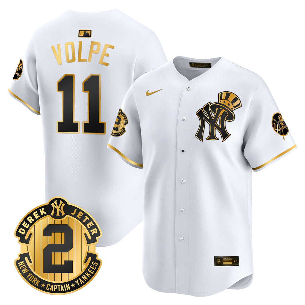 Men’s New York Derek Jeter Patch Vapor Premier Limited Jersey V2